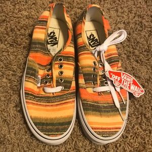 Never Been Worn Striped Vans Size 8.5